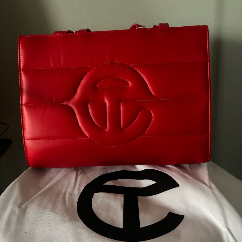Red Telfar  Quilted Handbag